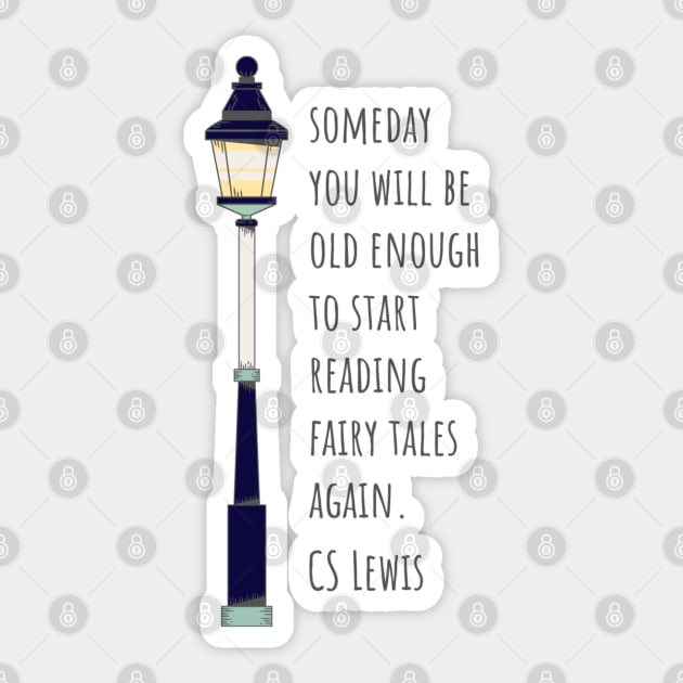 Old Enough for Fairy Tales // CS Lewis Sticker by CarolineTherese